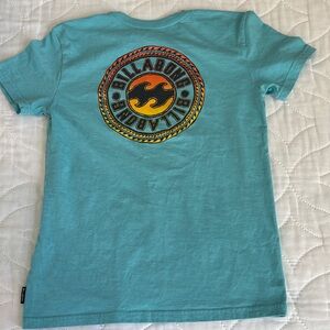 Billabong Teal Short-Sleeve Tee with Orange & Yellow Logo